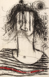 A. S. Rind, 22 x 14 Inch, Charcoal On Paper , Figurative Painting, AC-ASR-392